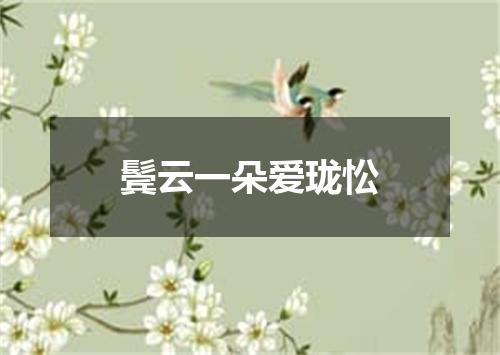 鬓云一朵爱珑忪