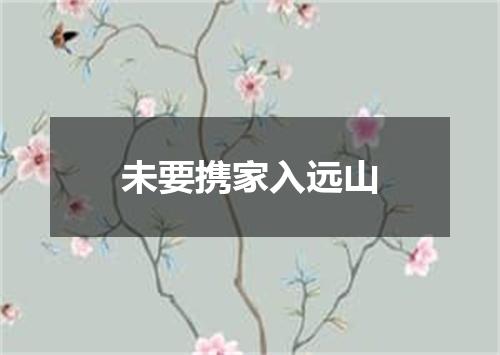 未要携家入远山