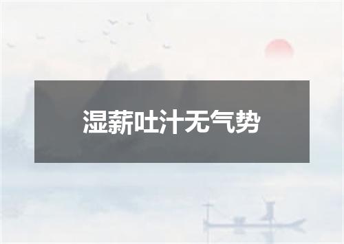 湿薪吐汁无气势