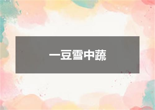 一豆雪中蔬