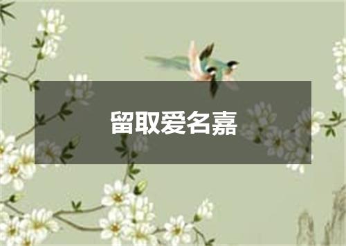 留取爱名嘉