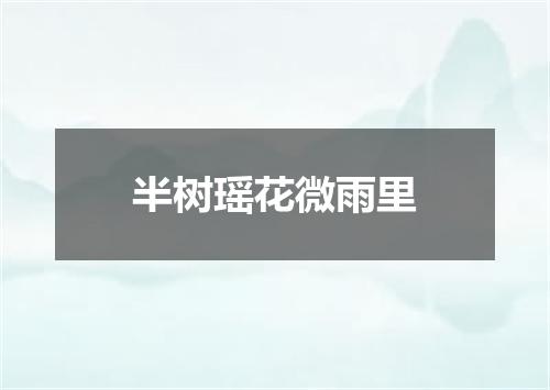 半树瑶花微雨里