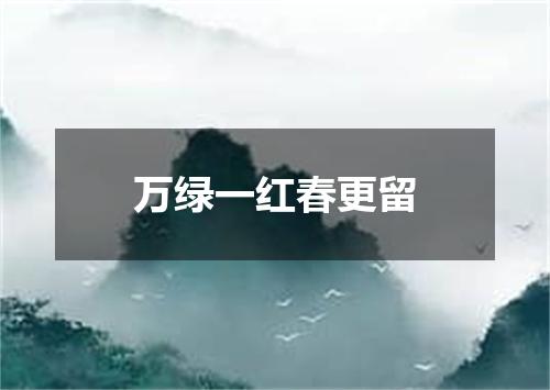 万绿一红春更留