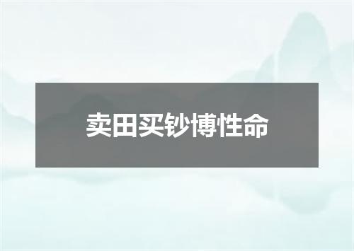 卖田买钞博性命