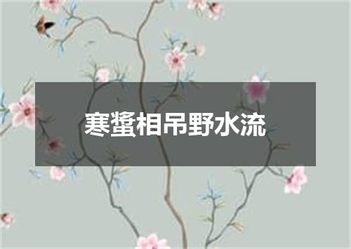 寒螀相吊野水流