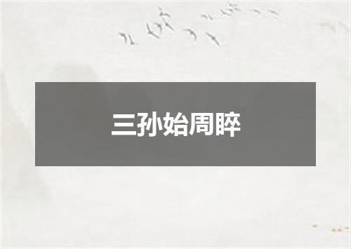 三孙始周睟