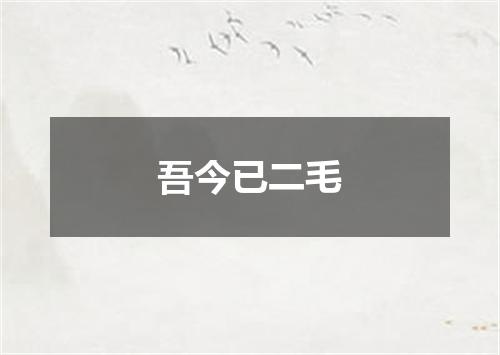 吾今已二毛