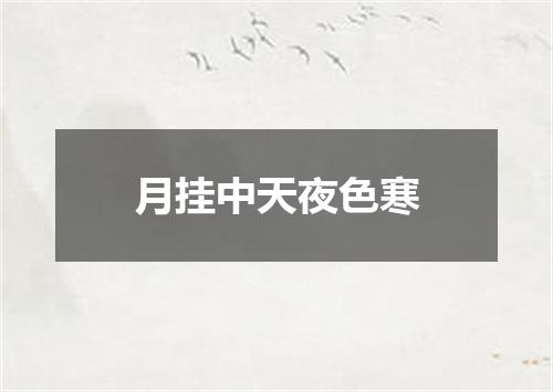 月挂中天夜色寒