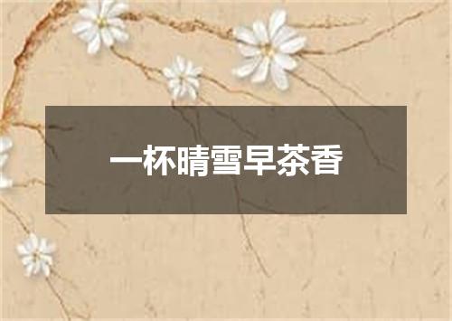 一杯晴雪早茶香