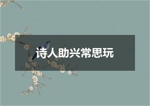 诗人助兴常思玩