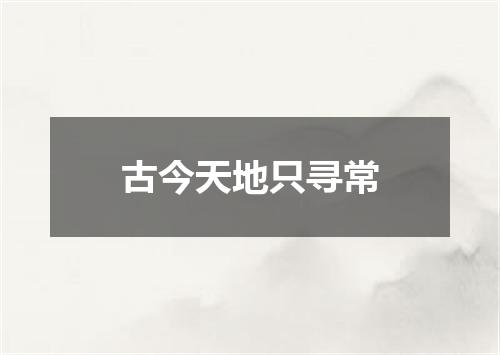 古今天地只寻常