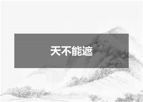 天不能遮