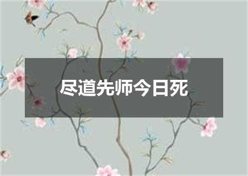 尽道先师今日死