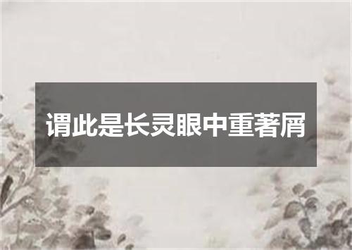谓此是长灵眼中重著屑