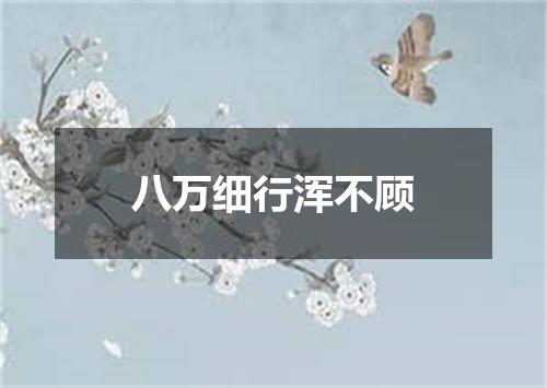 八万细行浑不顾