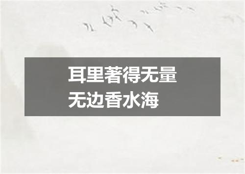 耳里著得无量无边香水海