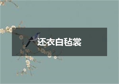 还衣白毡裳