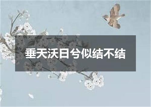 垂天沃日兮似结不结