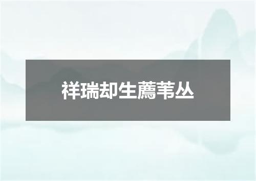 祥瑞却生薦苇丛