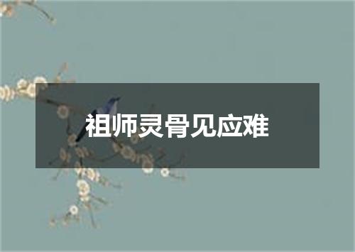 祖师灵骨见应难