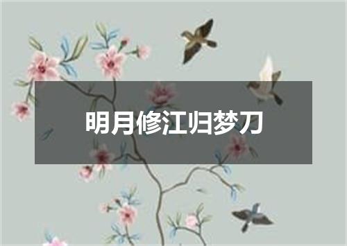 明月修江归梦刀