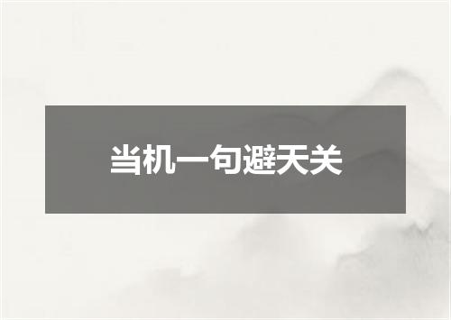 当机一句避天关