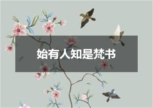 始有人知是梵书