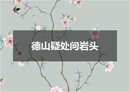 德山疑处问岩头