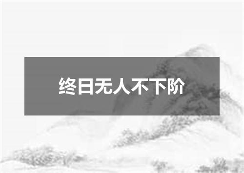 终日无人不下阶