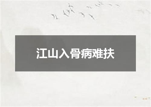 江山入骨病难扶
