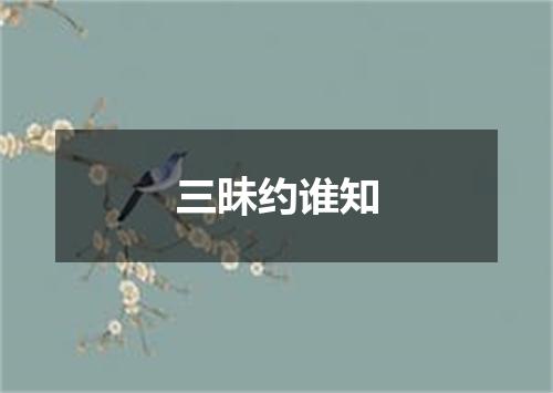 三昧约谁知