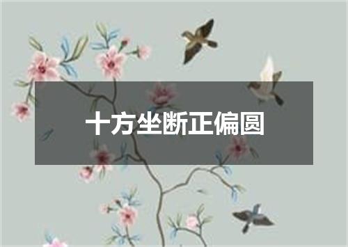 十方坐断正偏圆
