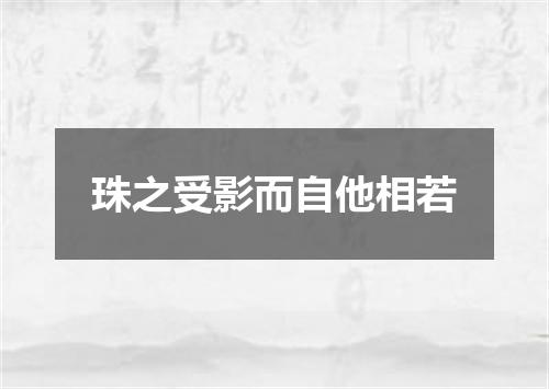 珠之受影而自他相若