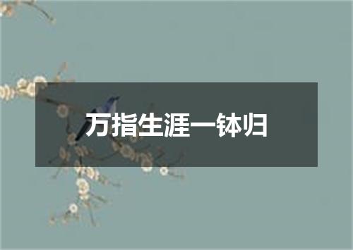 万指生涯一钵归