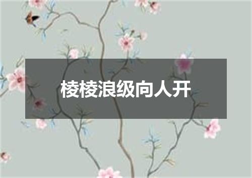 棱棱浪级向人开
