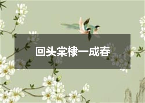 回头棠棣一成春