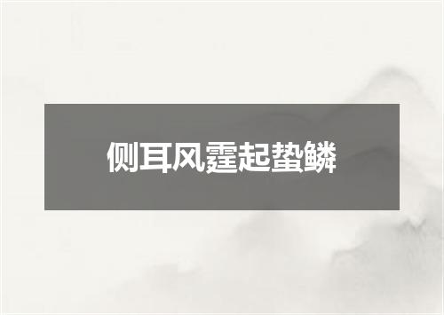 侧耳风霆起蛰鳞