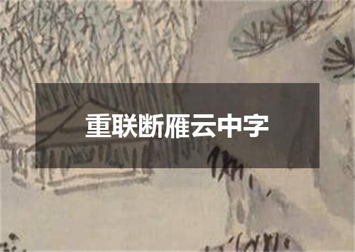 重联断雁云中字