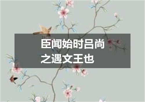 臣闻始时吕尚之遇文王也