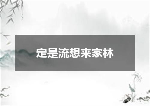 定是流想来家林