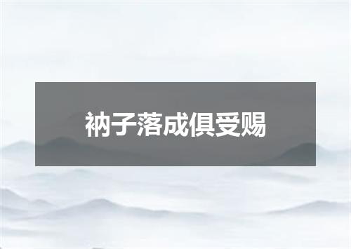 衲子落成俱受赐