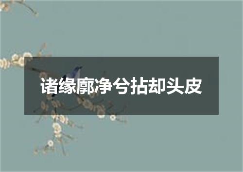 诸缘廓净兮拈却头皮