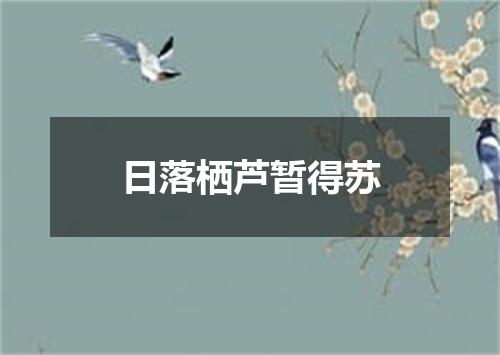 日落栖芦暂得苏