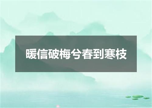 暖信破梅兮春到寒枝