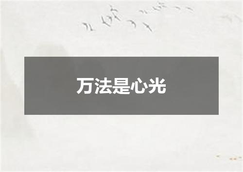 万法是心光