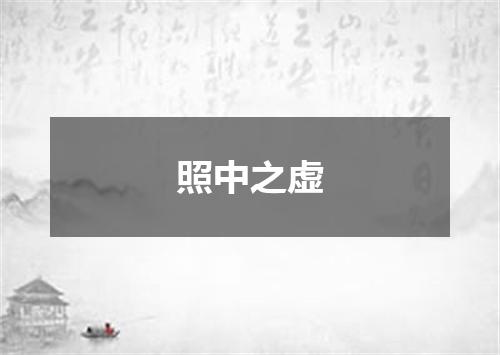 照中之虚