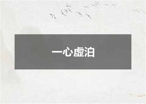 一心虚泊