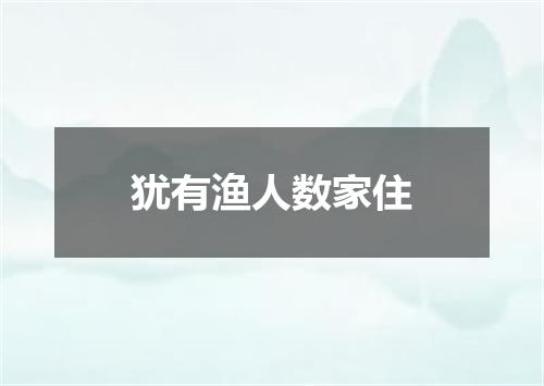 犹有渔人数家住
