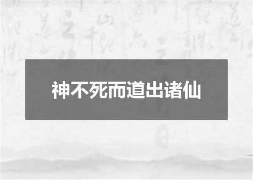神不死而道出诸仙