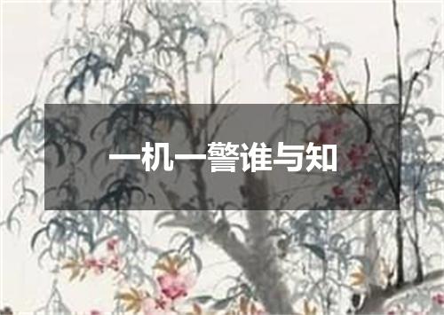 一机一警谁与知